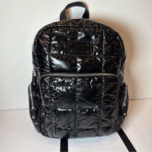 Steve Madden Quilted Puffer Backpack Black Pre-owned Good Condition